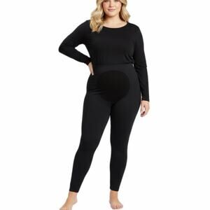 Terramed Women's Maternity Leggings M Black Over Belly Pregnancy Pants Stretch